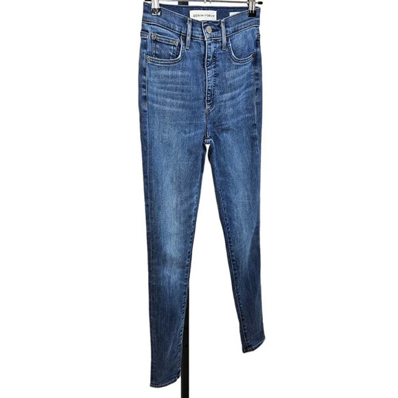 Denim Forum Womens The Lola High Rise Skinny  Jeans Size 24 - Picture 5 of 8